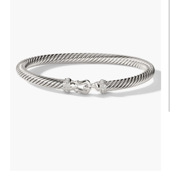 David Yurman Jewelry - David Yurman Buckle Classic Cable Bracelet with Diamonds 5mm Medium